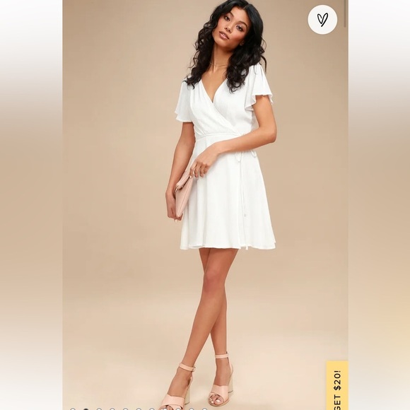 Lulu’s white wrap dress - Picture 3 of 12